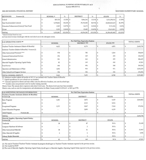 WES Financial Report 